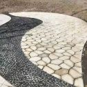 怀化 黄金麻冰裂纹地铺石工地铺装案例