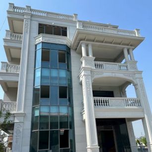 怀化 白麻花岗岩别墅外墙干挂效果展示