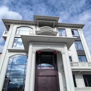 怀化白麻别墅外墙干挂石材效果示例