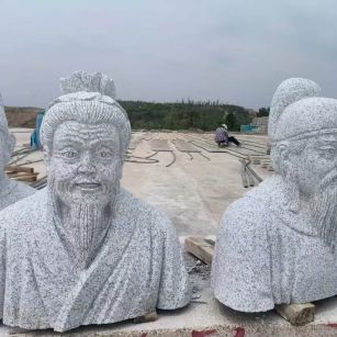 怀化 白麻花岗岩石材人物立体雕刻