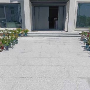 怀化 芝麻白花岗岩地铺石地面铺装