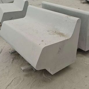 怀化 芝麻白花岗岩异形坐凳，石凳