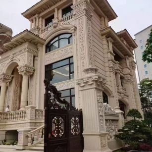 怀化 黄金麻花岗岩别墅外墙干挂效果展示