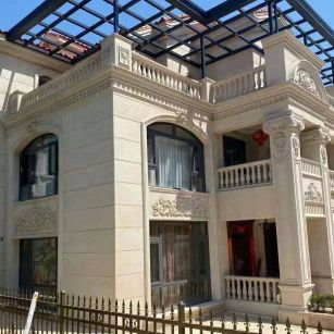 怀化 黄金麻花岗岩荔枝面别墅外墙干挂