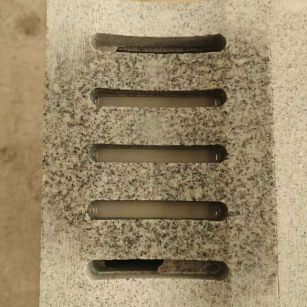 怀化 芝麻白拉丝面花岗岩U型开槽排水槽