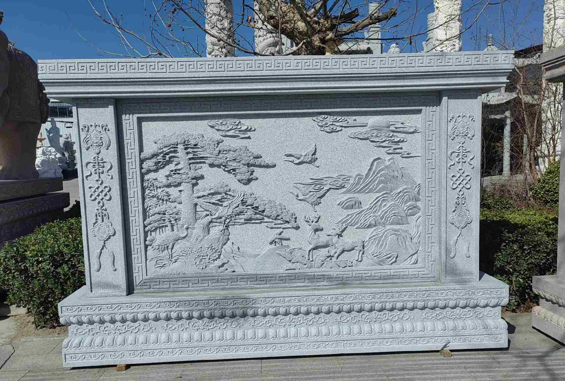 怀化 芝麻白大型照壁，屏风，影壁