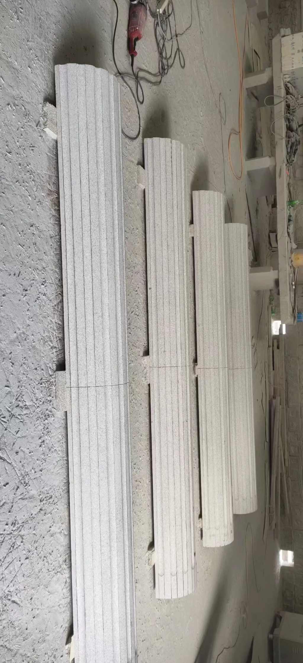 怀化 花岗岩厂家带你看白麻花岗岩门楼大柱柱皮