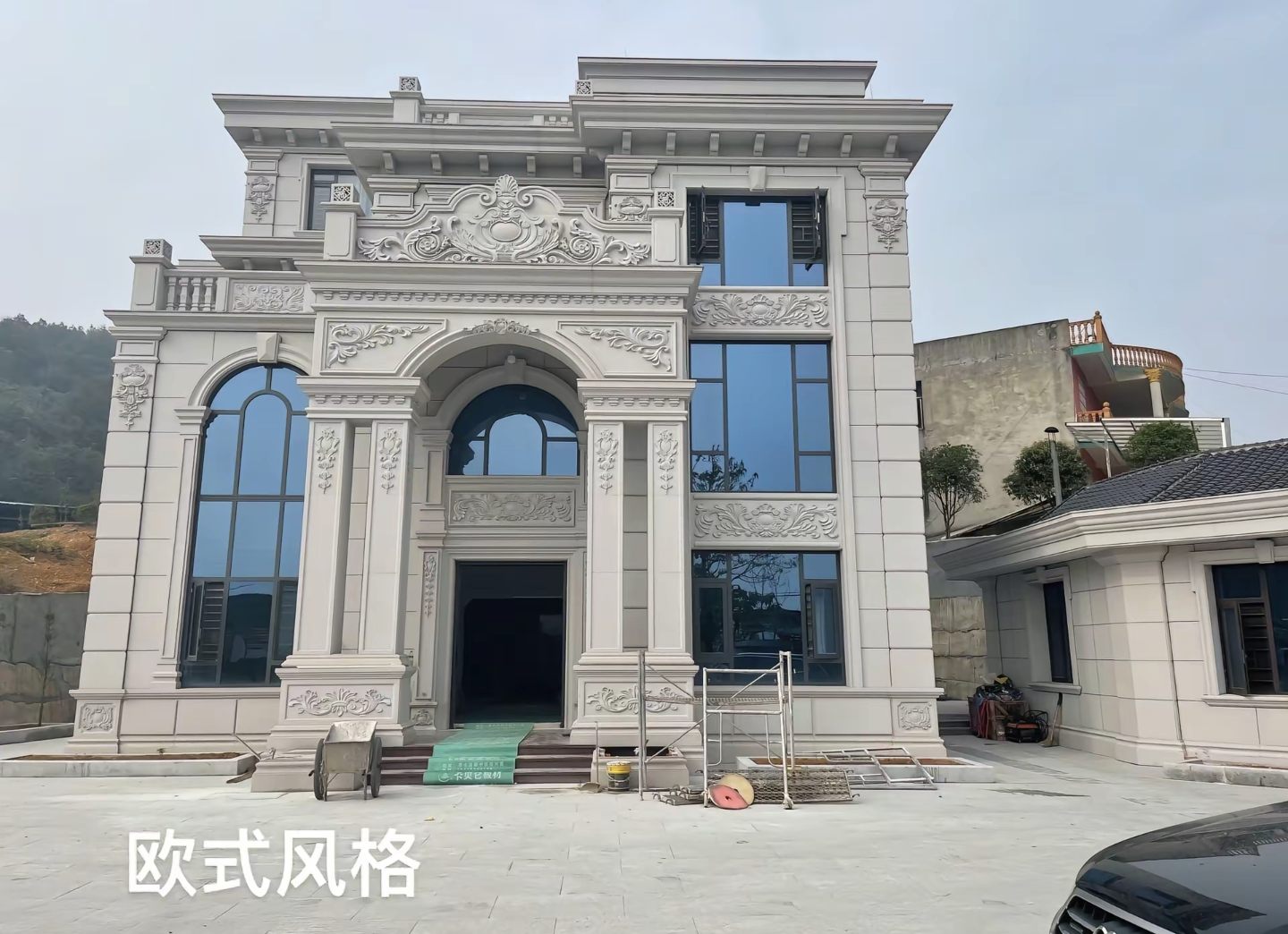 怀化 白麻花岗岩别墅外墙干挂