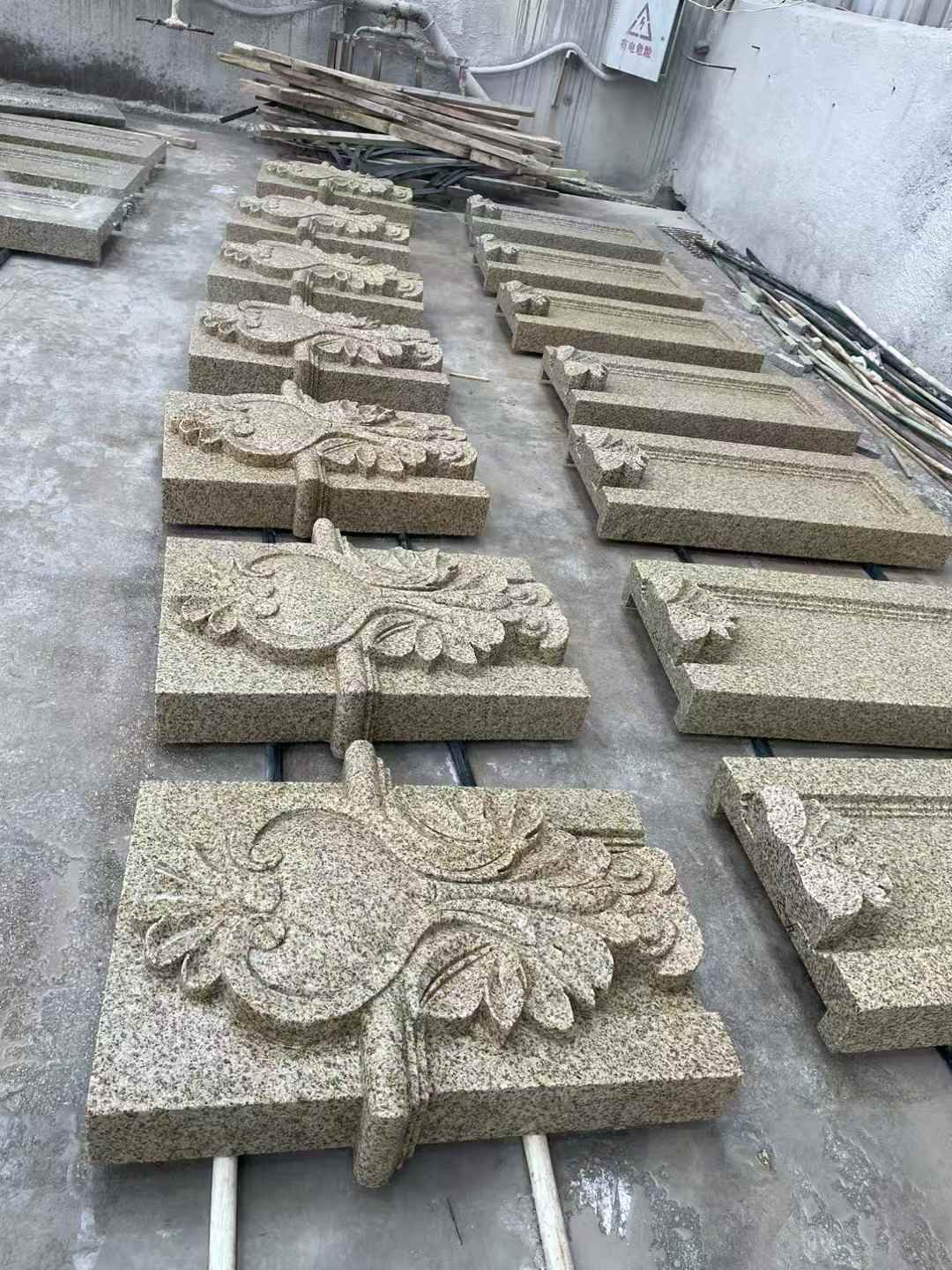 怀化 黄金麻花岗岩别墅外墙雕刻板