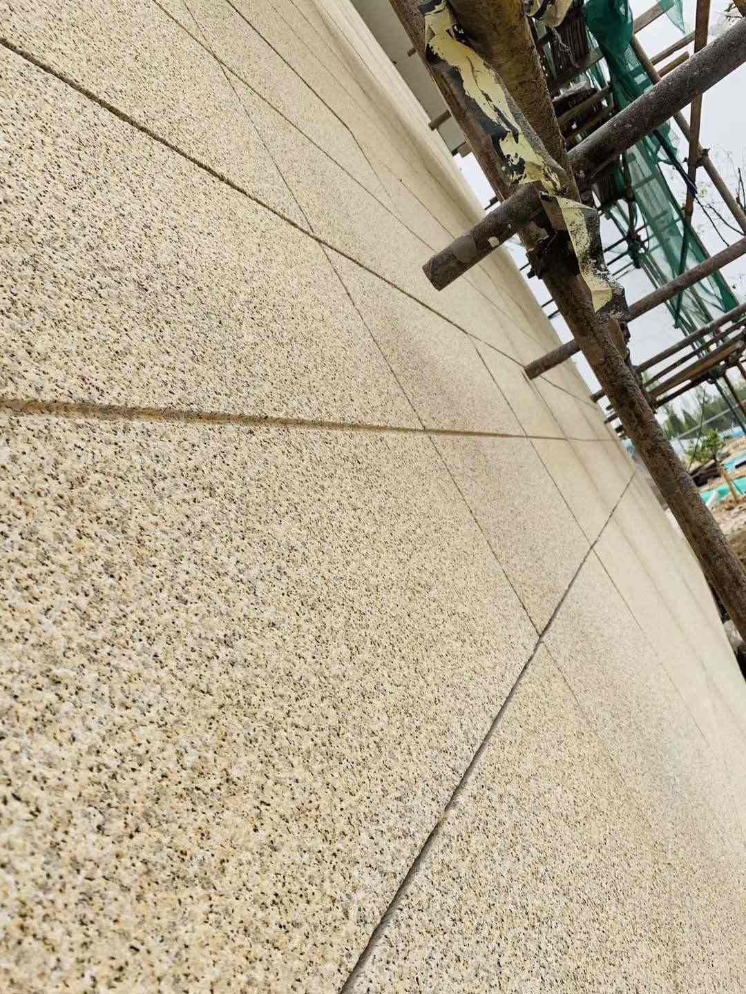 怀化 黄金麻花岗岩荔枝面外墙干挂石材效果示例