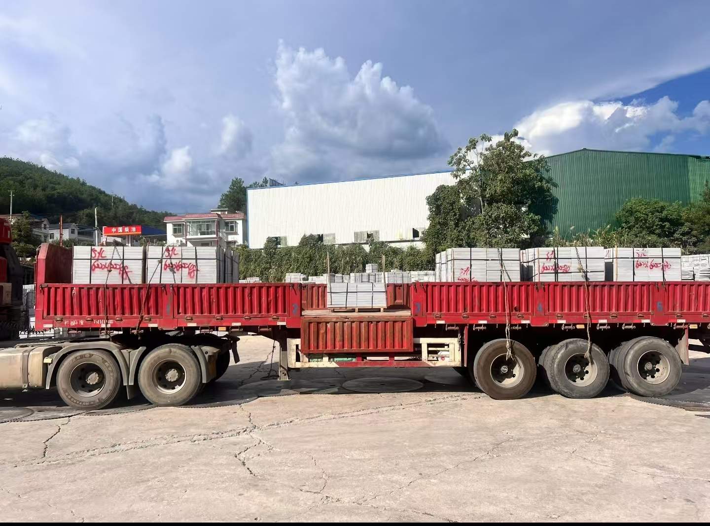 怀化 芝麻灰花岗岩地铺石出货日常