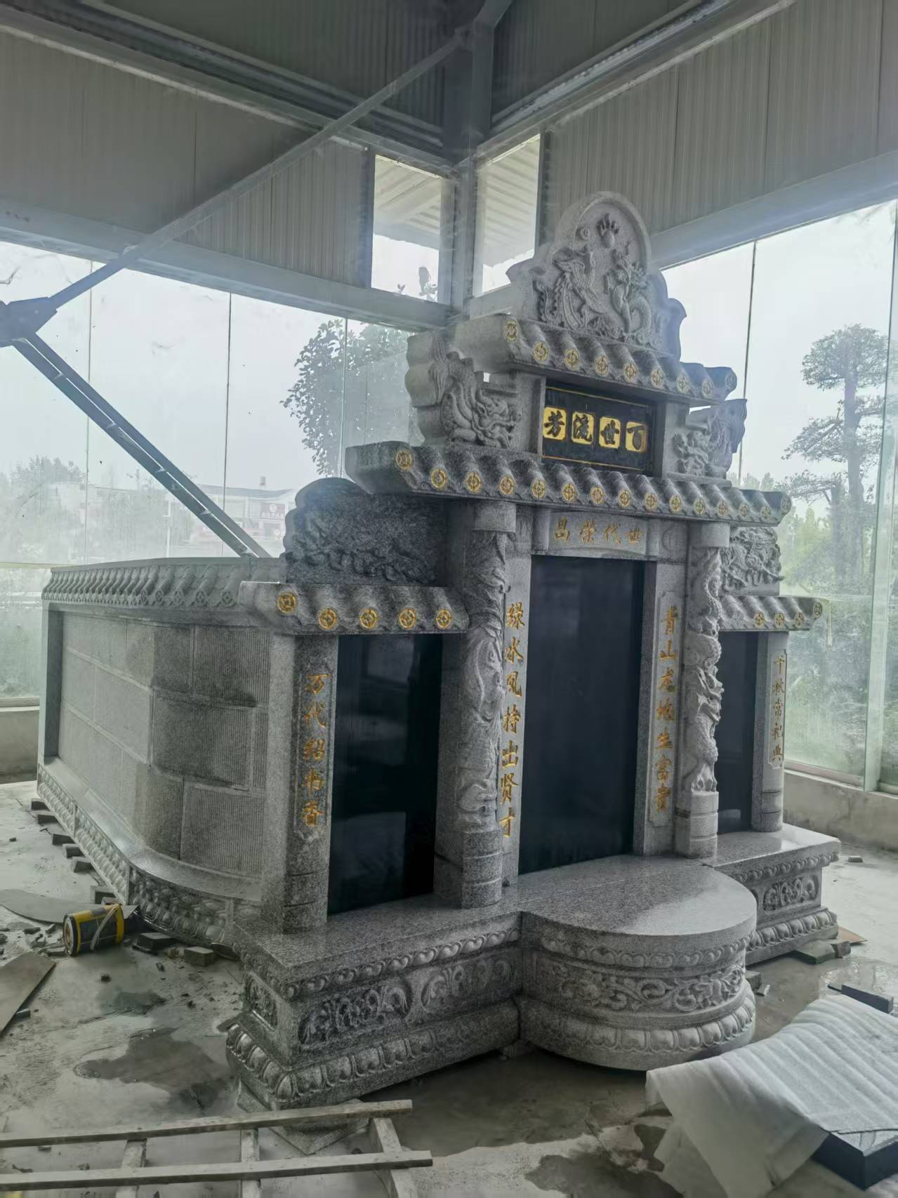 怀化 芝麻白墓碑效果展示图