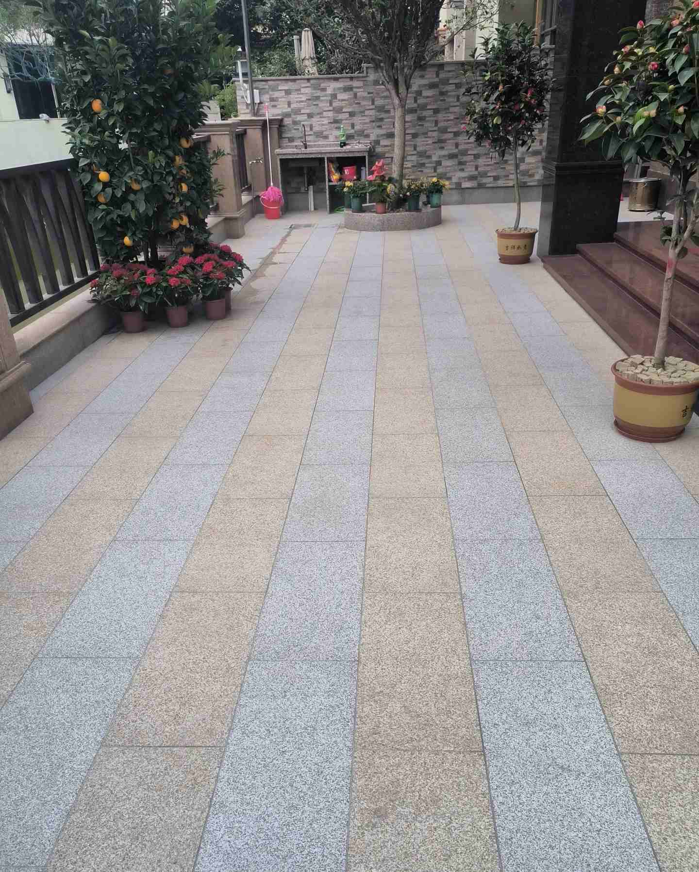 怀化 黄金麻白麻荔枝面庭院铺装展示