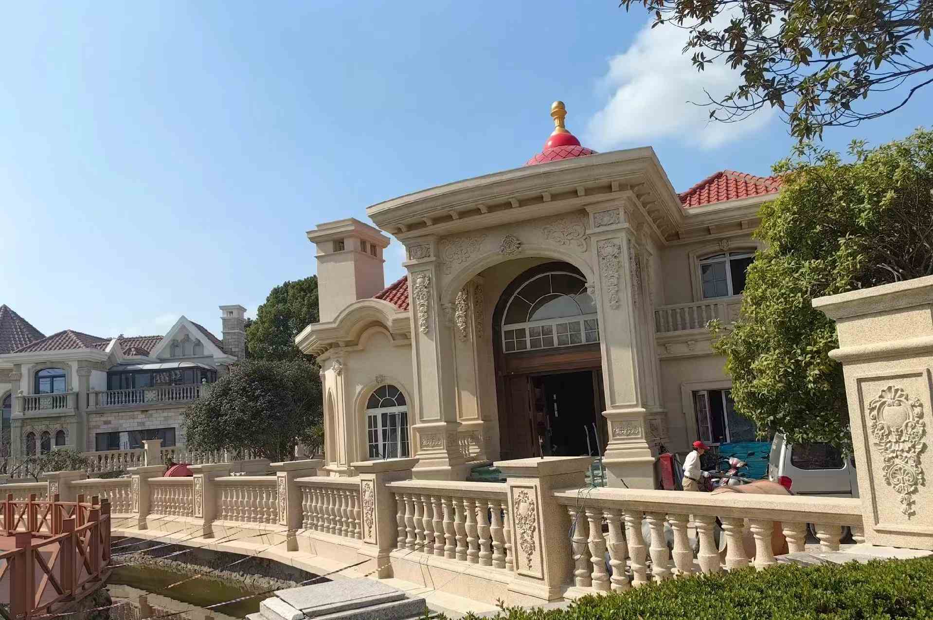 怀化 黄金麻花岗岩欧式别墅