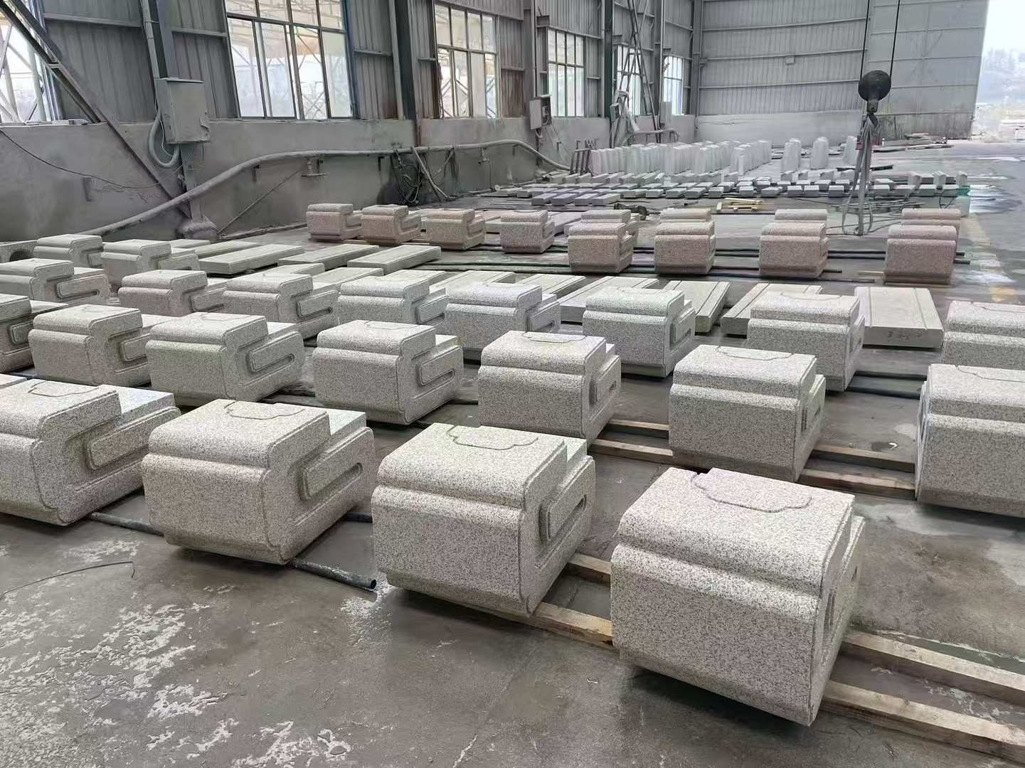 怀化 白麻花岗岩异形加工-石凳，坐凳