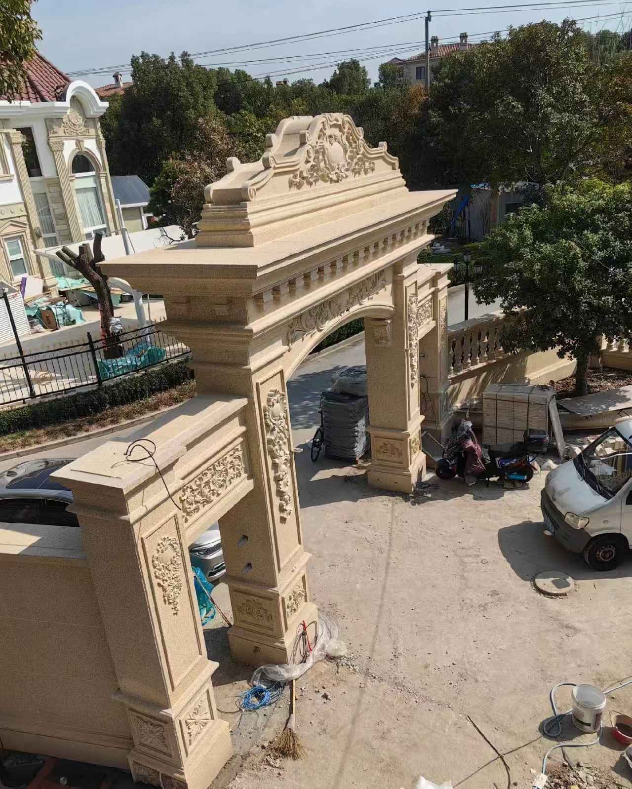 怀化 黄金麻荔枝面花岗岩别墅门楼