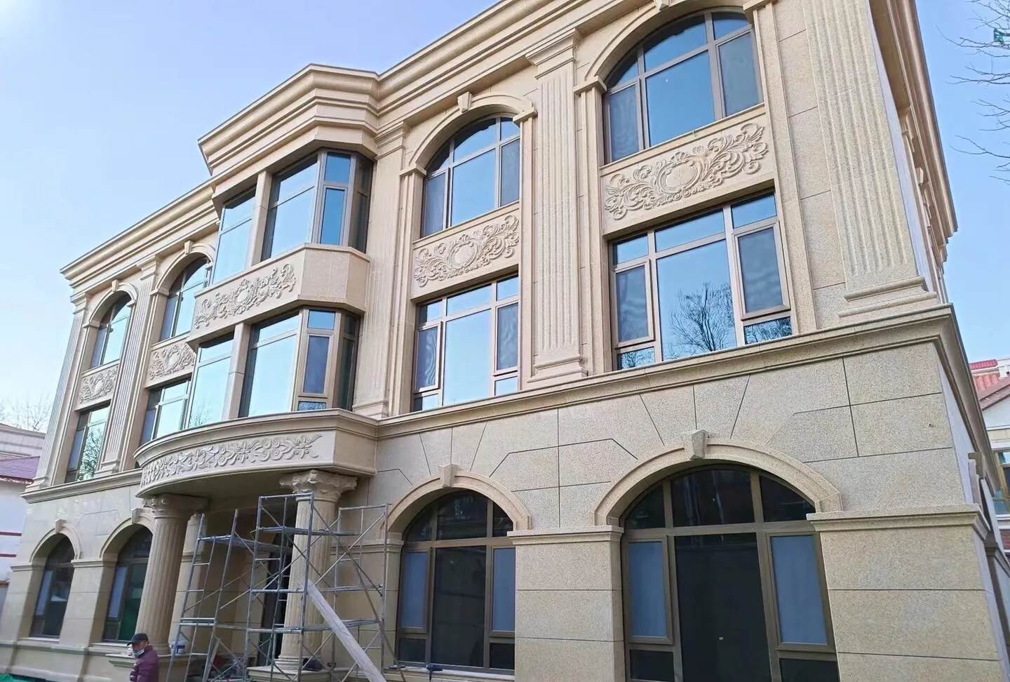 怀化 黄金麻花岗岩别墅外墙干挂