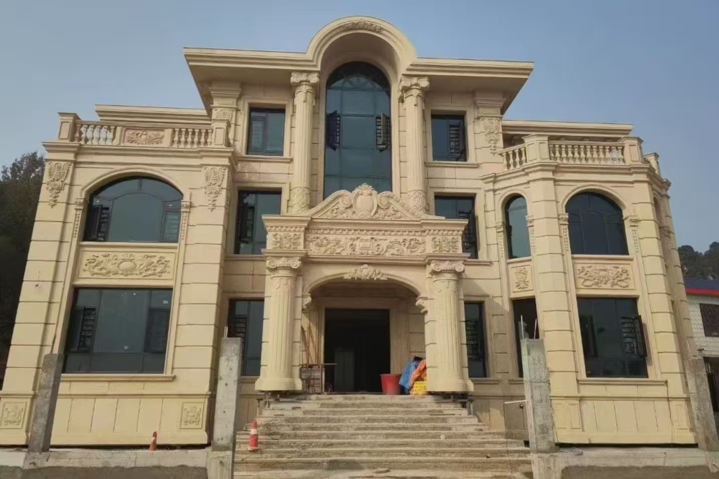 怀化 黄金麻花岗岩别墅外墙干挂